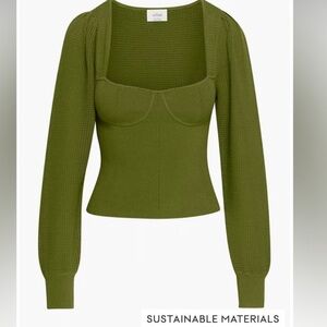 Aritzia Wilfred Chance Sweater in Green, size Large